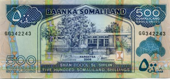 Somaliland 500 Shillings 2008 banknote