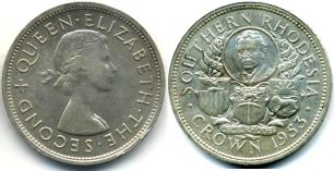 Southern Rhodesia silver 1 Crown