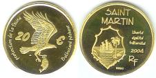 St. Martin 20 Euro 2004 Pattern coin with Osprey carrying a fish St. Martin 20 Euro 2004 Pattern coin with Osprey carrying a fish