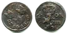 Sweden copper 1/6 Ore Silvermynt coin of Charles XI