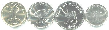 Uganda 4 coin set