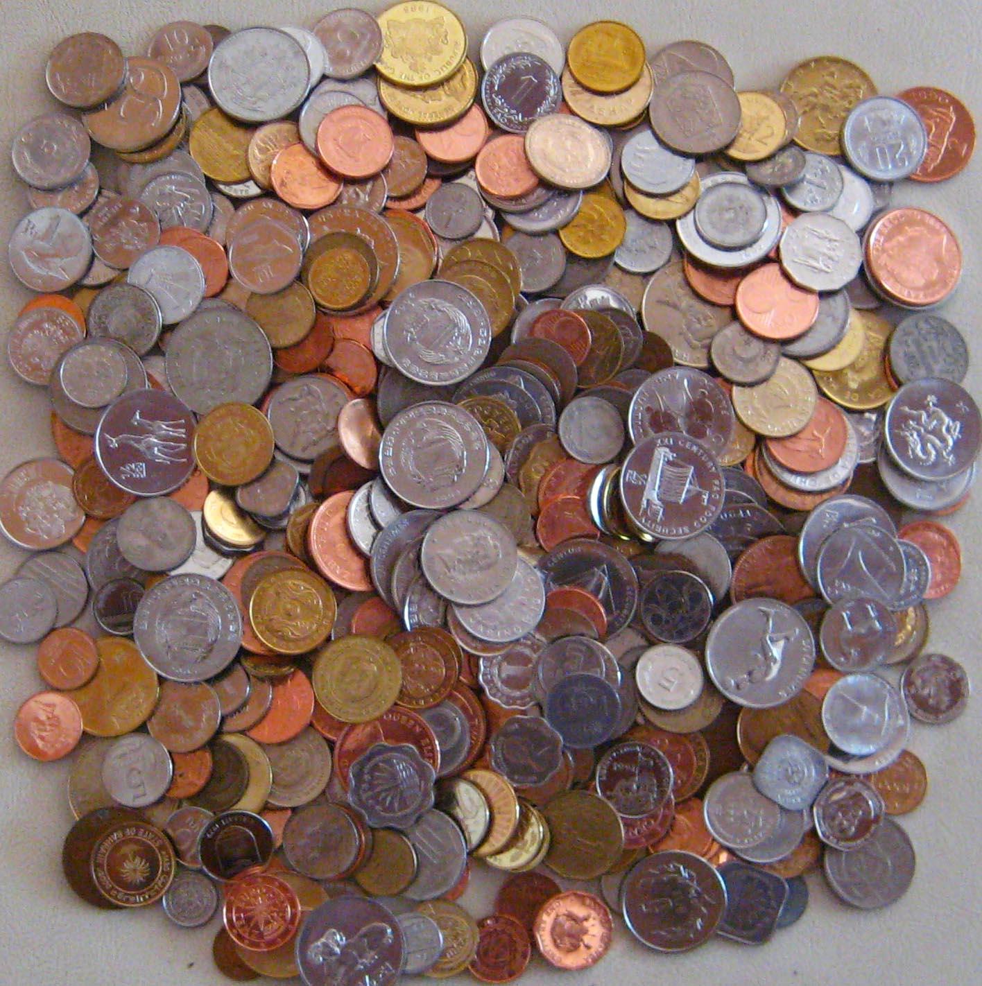 Unsearched lot of nice mix of World Foreign Coin 1.25 LB & gift always added .. 