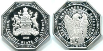 Alberta Canada Independence Referendum 5 Dollar coin, 2026