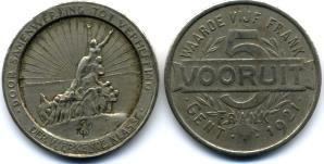 Gent, Belgium Socialist Store 5 Franc token 1921