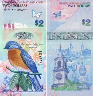 Bermuda 2 Dollar banknote 2009 P98