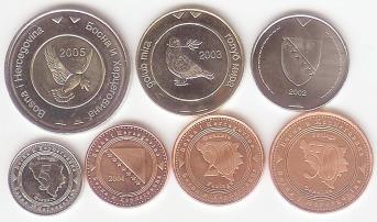 Bosnia-Herzegovina 7 coin set