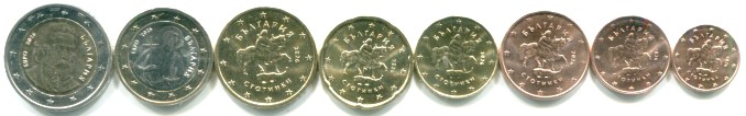 Bulgaria 2026 Euro set 1 Euro Cent - 2 Euros