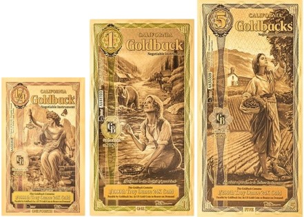 California 1/4, 1 and 5 Goldback notes, 2026