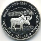 Canada 1 Dollar 1985 National Park system silver Proof