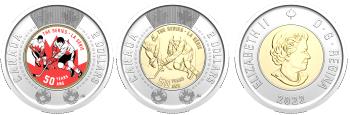 Canada 2 Dollars 2022 50th Anniversary of Summit Series ice hockey victory
