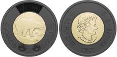 Canada 2 Dollars 2022 Black ring in tribute to Queen Elizabeth