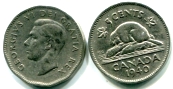 Canada 5 Cents Grorge VI, 1937-1952