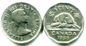 Canada 5 Cents (Nickles) Elizabeth II, 1953-2022