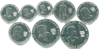Ecuador 2023 8 coin set