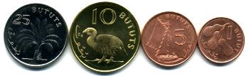 Gambia 4 coin set: 1 - 25 Butat, KM54-KM47