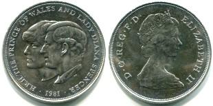 Great Britain Charles & Diana Royal Wedding coin, KM925