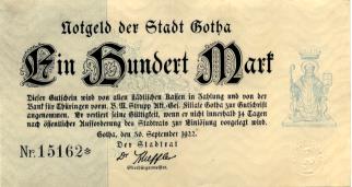 Gotha 100 Mark banknote 1922