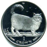 Isle of Man 1 Crown 1998 Birman Cat coin