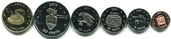 La Posta Indian tribe 6 coin set: 1 cent - 1 Dollar 201
