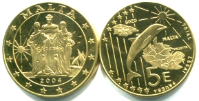 Malta 5 Euro 2004 pattern coin Br.X9