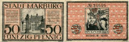 Marburg, Germany 50 Pfennig note 1918
