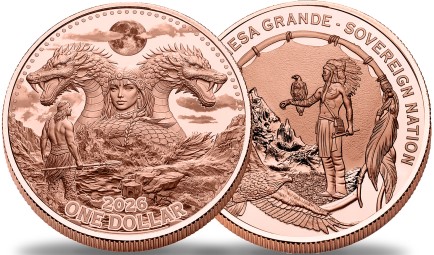Mesa Grande Sovereign Nation 1 Dollar 2026 Sisiutl Sea Serpent