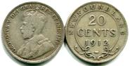 Newfoundland silver 20 Cents 1912 KM15