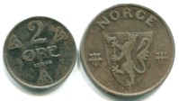 Nazi German Occupied Norway iron 2 and 5 Ore coins Nazi German Occupied Norway iron 2 and 5 Ore coins