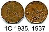 Panama 1 Centesimo 1937 KM14