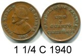 Panama 1 1/4 Centesimo 1940 KM15