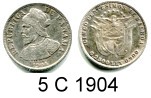 Panama silver 5 Centesimos 1904 KM2