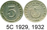 Panama 5 Centesimos 1929 KM9