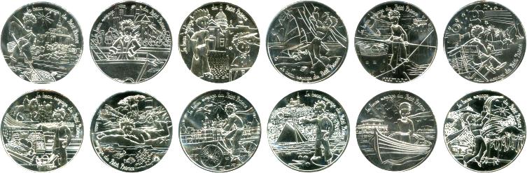 France: Le Petite Prince set of 12 silver 10 Euro coins., 2016