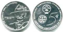 Portugal silver 5 Euro 2007 100th Anniversary of Scouting KM770 Portugal silver 5 Euro 2007 100th Anniversary of Scouting KM770