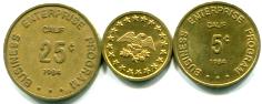 Set of 3 tokens: 5, 10 & 25 Cent dated 1984 used in San Francisco Min