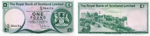 Royal Bank of Scotalnd 1 Pound note 1981 P336a