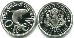 Sealand Half Dollar coin 1994 Br.X8.1